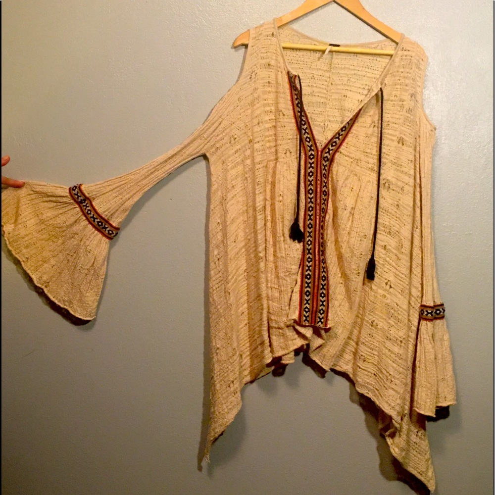 Free People Cold Shoulder Knitted Tunic